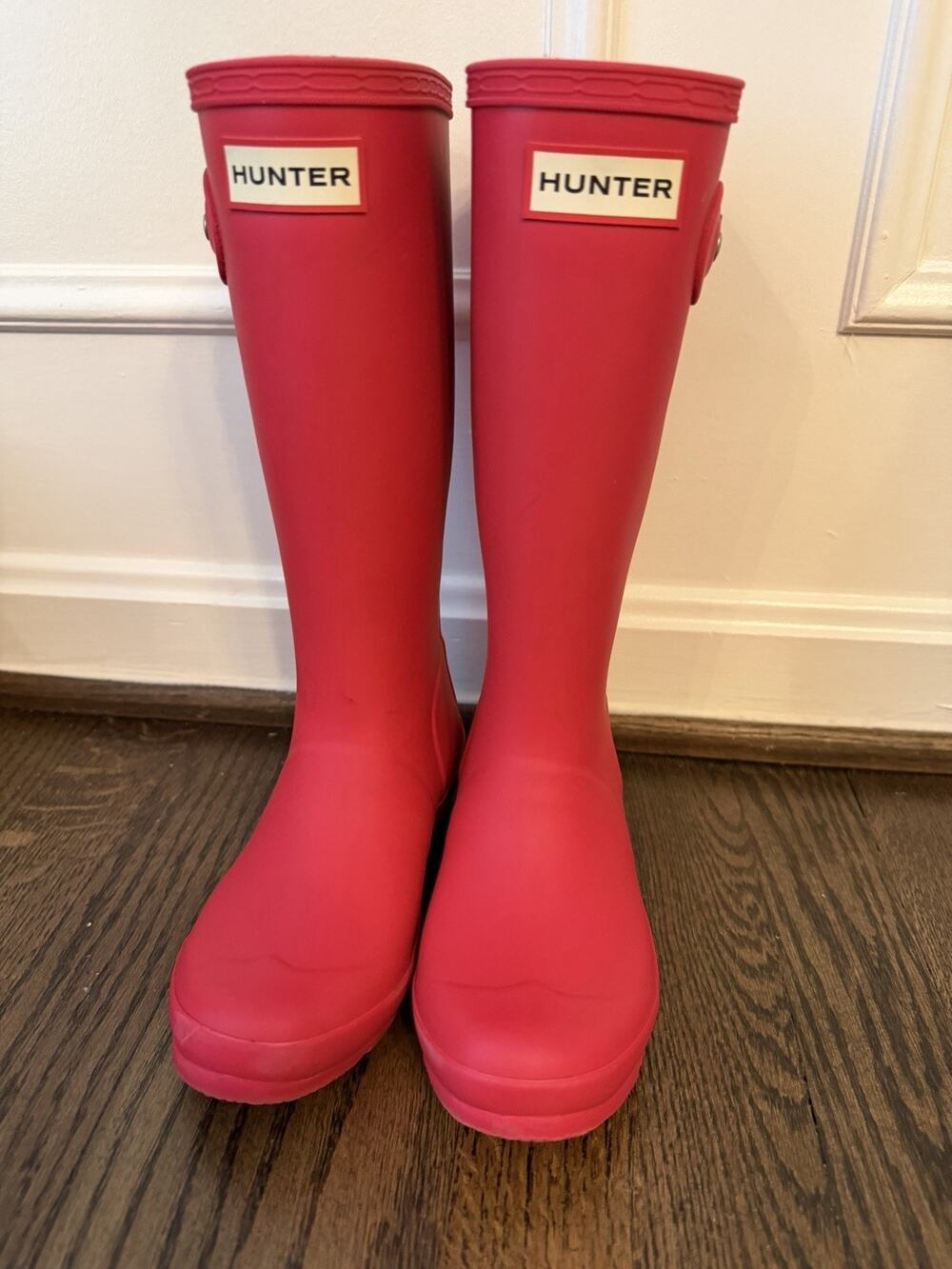 Hunter Original Kids' Classic Rain Boot Big Girls Hot Pink/redish Sz 2